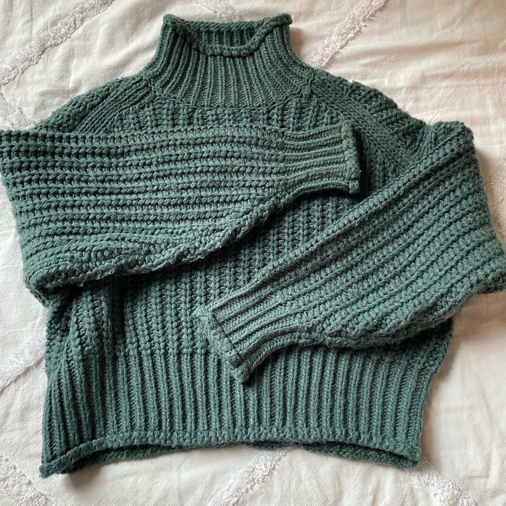 Chunky Forest Green Sweater